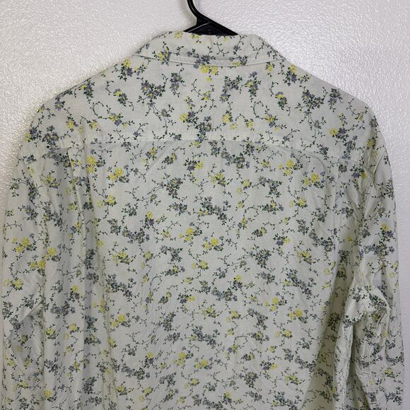 Denim & Supply Ralph Lauren Shirt Mens XL White Button Up Floral Cottagecore - Picture 8 of 10